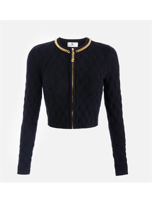 CARDIGAN WITH JEWEL DETAIL ELISABETTA FRANCHI | MK29B56E2110 Nero